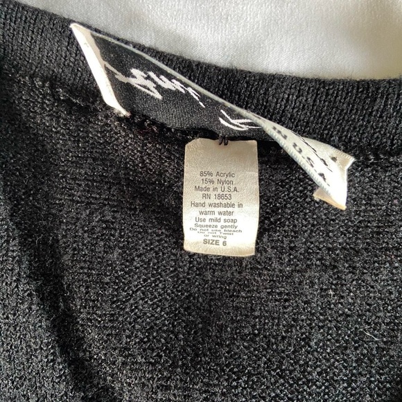 Vintage 80s Chic Black Knit Sweater Dress - Picture 6 of 7